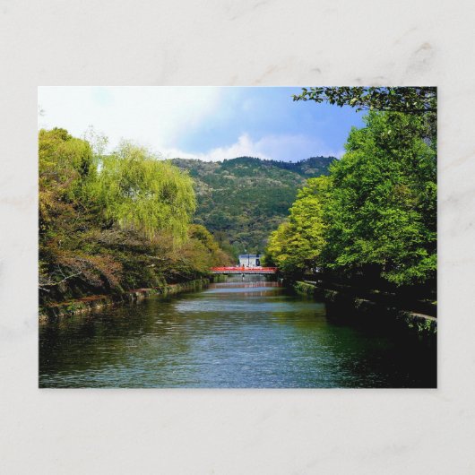 京都運河に架かる赤橋 ポストカード (正面)