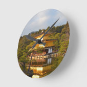 京都金閣寺日本 ラウンド壁時計 (傾斜)