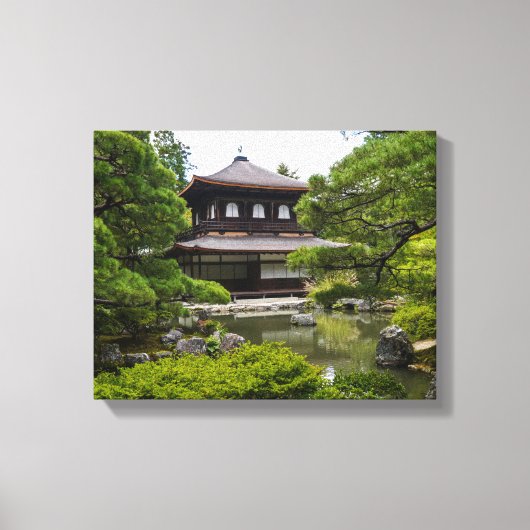 京都銀閣寺 キャンバスプリント (正面)