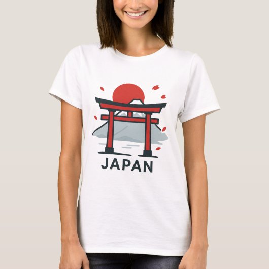 京都鳥居Tシャツ | トラベ日本のル Tシャツ (正面)