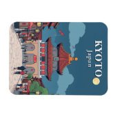 京都・寺の観光土産 マグネット (横)