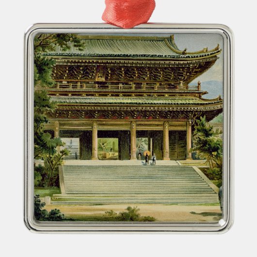 京都、日本の仏教寺院 メタルオーナメント (正面)