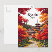 京都、日本 ポストカード (正面/裏面)
