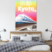 京都 日本 新幹線 ヴィンテージ 旅行 ポスター キャンバスプリント (インサイチュ (寝室))