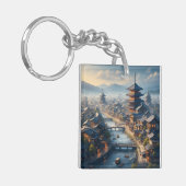 京都 日本 風景 旅行 ヴィンテージ キーホルダー (正面左)