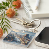 京都 日本 風景 旅行 ヴィンテージ キーホルダー (正面右)