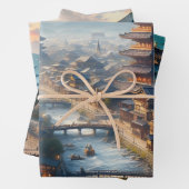 京都 日本 風景 旅行 ヴィンテージ ラッピングペーパーシート (インサイチュ)