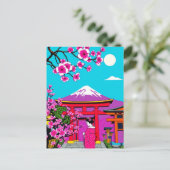 京都、日本 鮮やかな芸者アートの旅 ポストカード (スタンド正面)