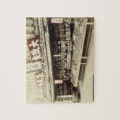 京都、c.1890 (手色の写真)の靴店 ジグソーパズル (縦)