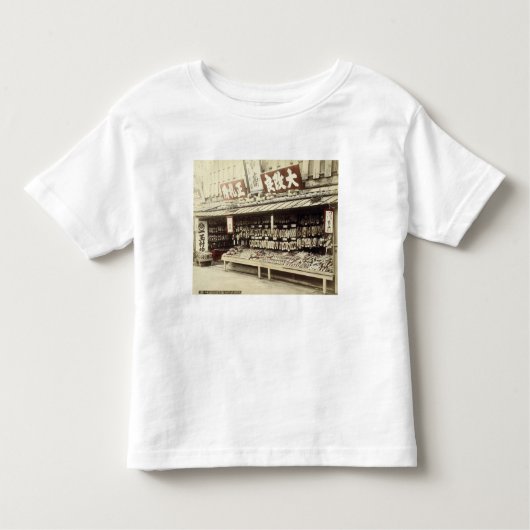 京都、c.1890 (手色の写真)の靴店 トドラーTシャツ (正面)