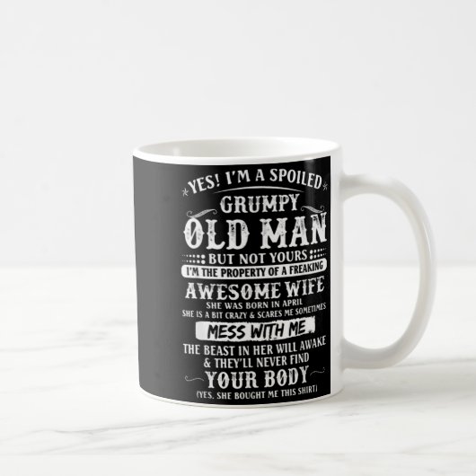 亭主関白な老婆が生まれた コーヒーマグカップ (右)