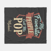 人々お気に入りのは僕を親父とポップ・アートの称す フリースブランケット (正面(横))