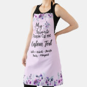 人々お気に入りのは私の名前をカスタムする、紫色の花と呼ばれる エプロン (インサイチュ)