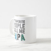 人々お気に入りのは私をパパと呼ぶ コーヒーマグカップ (正面左)