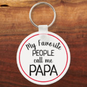 人々お気に入りのは私をパパと呼んおもしろいだ キーホルダー (正面)