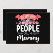 人々お気に入りのは私を母の日と呼ぶ 招待状 (正面/裏面)