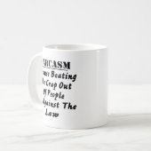 人々からのがらくたを打つことがあるので皮肉 コーヒーマグカップ (正面左)