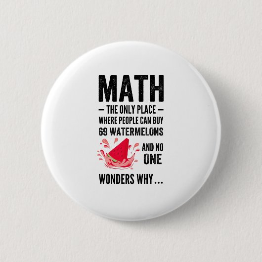 人々がスイカを飲む唯一買の場所 缶バッジ (正面)