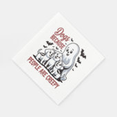 人々が不気味なハロウィーンを持っているので犬 スタンダードランチョンナプキン (角)