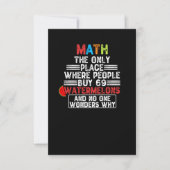 人々が住む唯一の場所である買Math - おもしろい Math サンキューカード (正面)