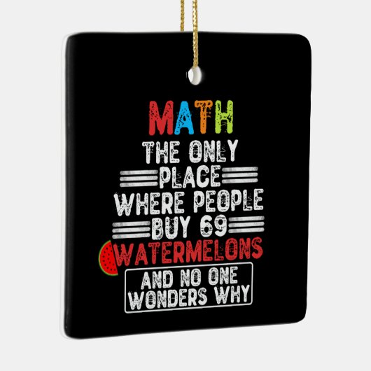 人々が住む唯一の場所である買Math - おもしろい Math セラミックオーナメント (右)