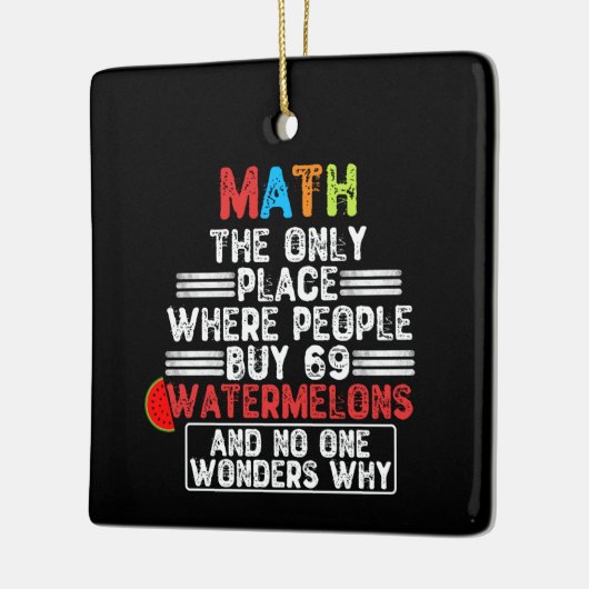 人々が住む唯一の場所である買Math - おもしろい Math セラミックオーナメント (左)