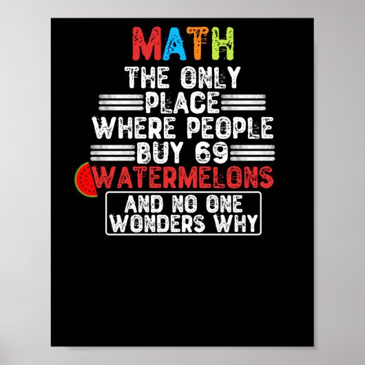 人々が住む唯一の場所である買Math - おもしろい Math ポスター (正面)