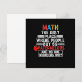 人々が住む唯一の場所である買Math - おもしろい Math 招待状 (正面/裏面)