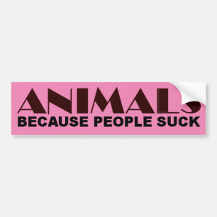 人々が吸うので動物 バンパーステッカー