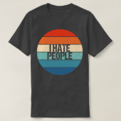 人々が嫌い Tシャツ (デザイン正面)