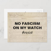 人々が抵抗する私の時計のファシズムはない ポストカード (正面/裏面)