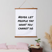 人々が木製の上に壁のタペストリーと言うことを決して許さない 吊り下げ型タペストリー (寝室)