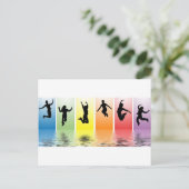 人々が水に飛び込む ポストカード (スタンド正面)