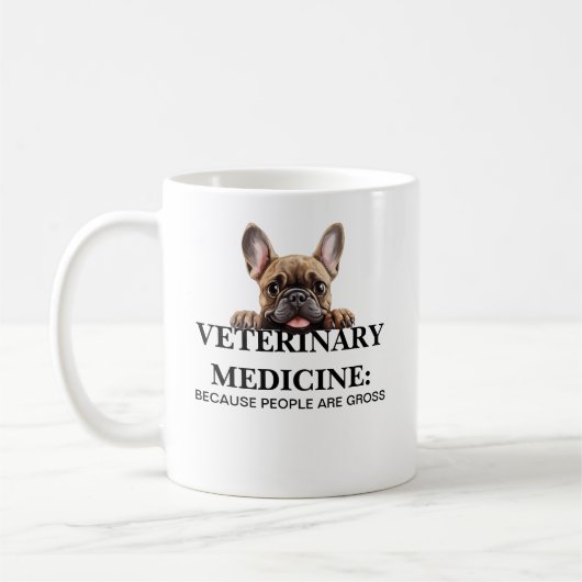 人々が汚らしいから獣医になる Funny コーヒーマグカップ (左)