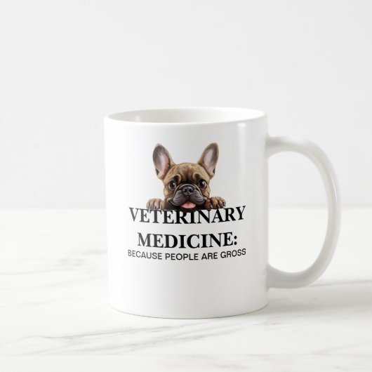 人々が汚らしいから獣医になる Funny コーヒーマグカップ (右)