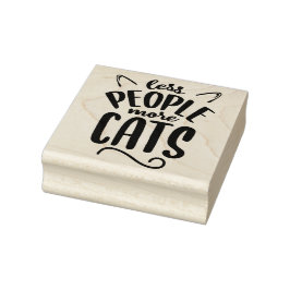 人々が減って猫が増える ラバースタンプ