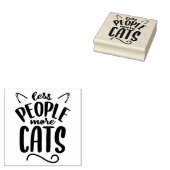 人々が減って猫が増える ラバースタンプ (押印)