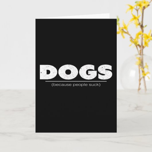 人々が犬を吸使う カード (黄色い花)