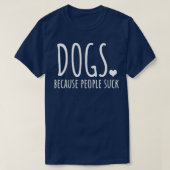人々が犬を吸使う Tシャツ (デザイン正面)