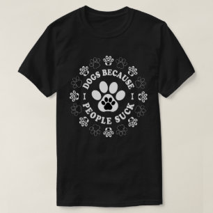 人々が犬を吸使う Tシャツ