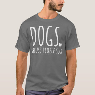人々が犬を吸使う Tシャツ