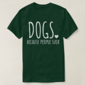 人々が犬を吸使う Tシャツ (デザイン正面)