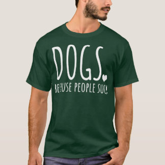 人々が犬を吸使う Tシャツ
