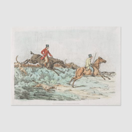 人々が狩り中にハードルをクリアスポーツの 薄葉紙 (正面)