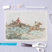 人々が狩り中にハードルをクリアスポーツの 薄葉紙 (クラフト)