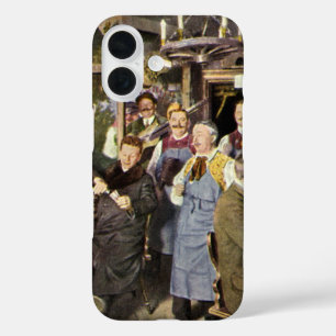 人々が祝う古風なバー、パーティー iPhone 16ケース