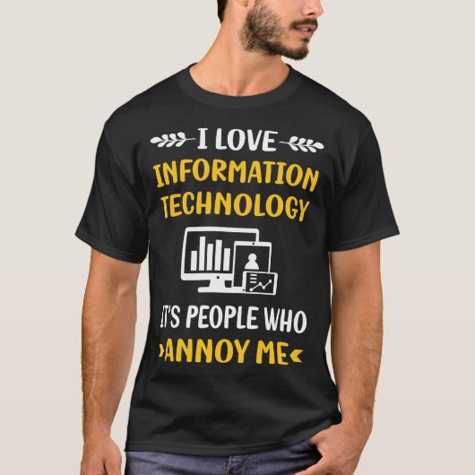 人々がITに迷惑を掛ける Tシャツ (正面)