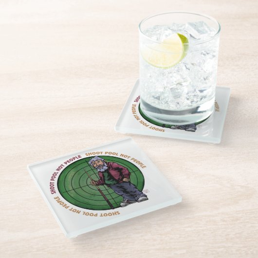 人々ではなくプールを撮影 ガラスコースター (アングル)