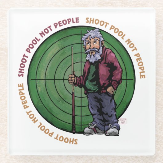 人々ではなくプールを撮影 ガラスコースター (正面)