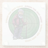 人々ではなくプールを撮影 ガラスコースター (裏面)